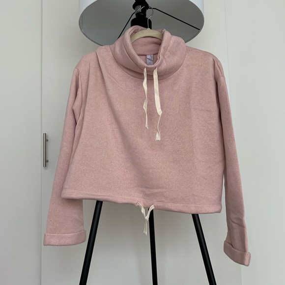 NWOT Alternative rose soft Funnel Neck Pullover s - Picture 2 of 6